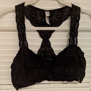 Black lace bralette